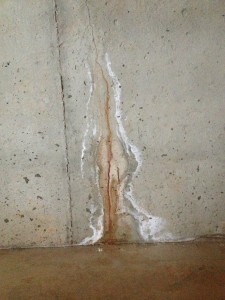 basement wall leak