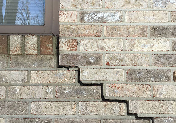 Foundation crack in a Norcross home